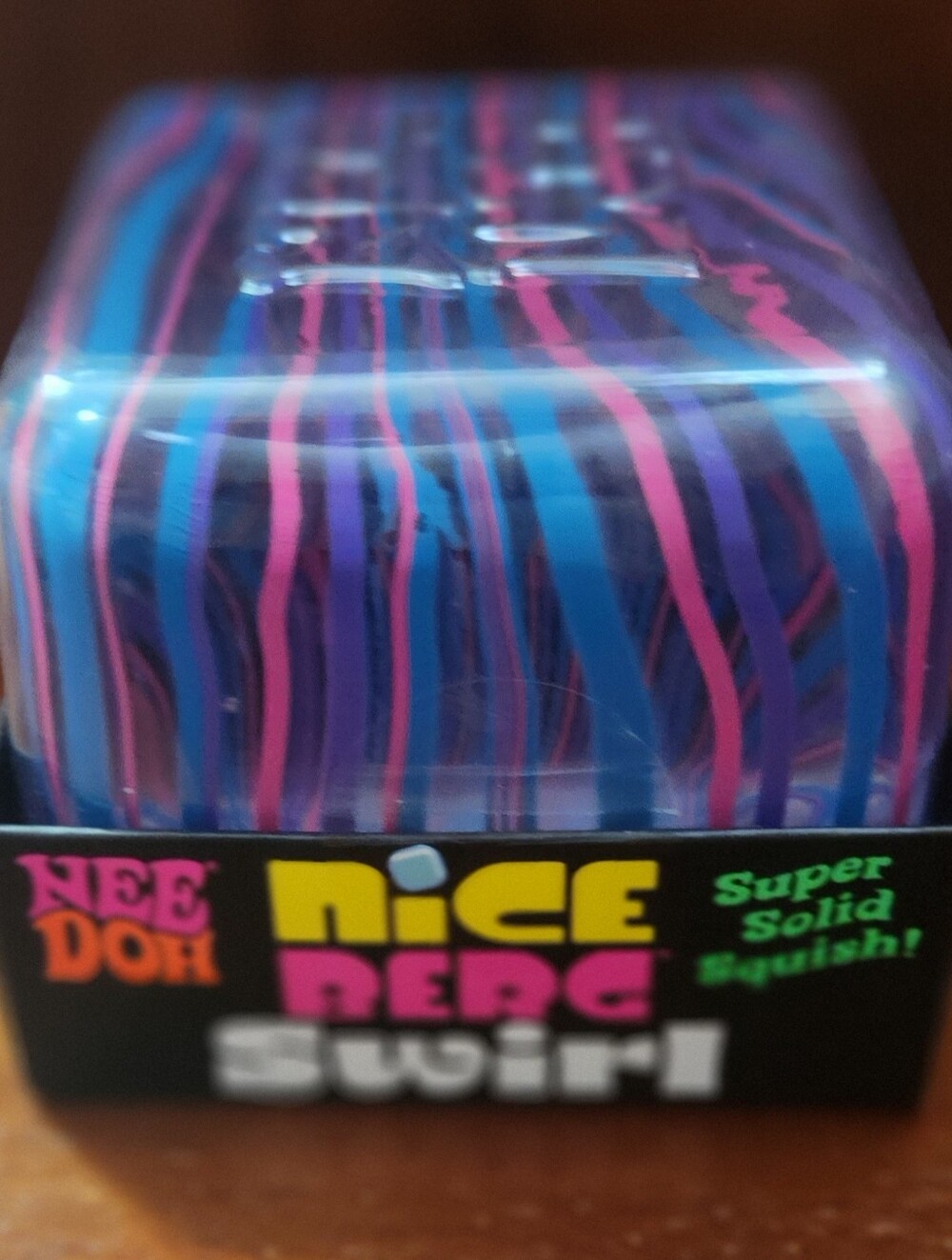 Needoh Nice Berg Swirl Solid Squisher - Blue Purple Pink